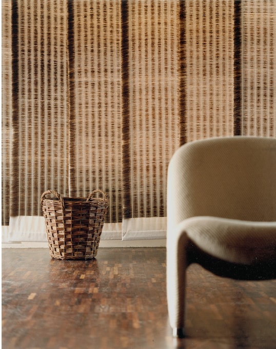 chair in front of horsehair window