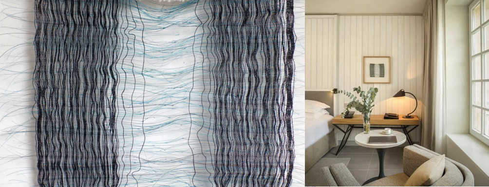 framed artpiece hotel room