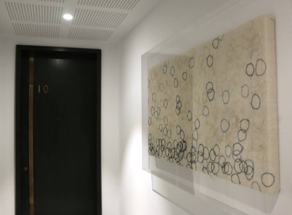 art piece in hallway london