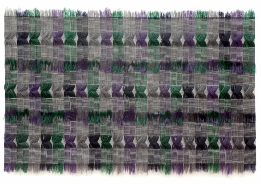 horsehair handweaving wall panel