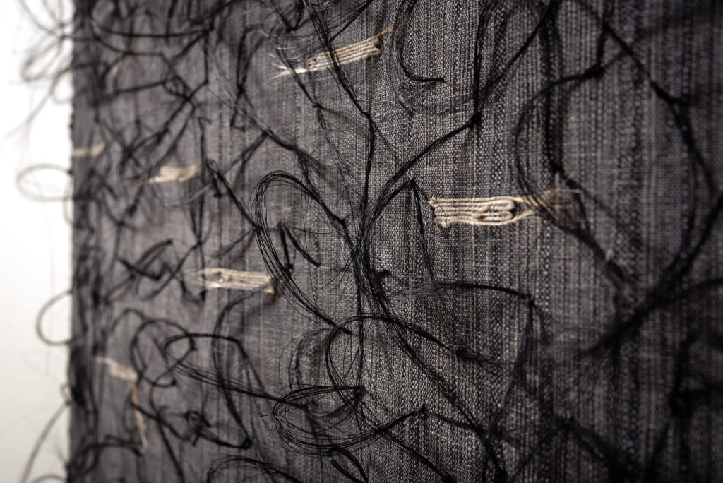 black horsehair loops