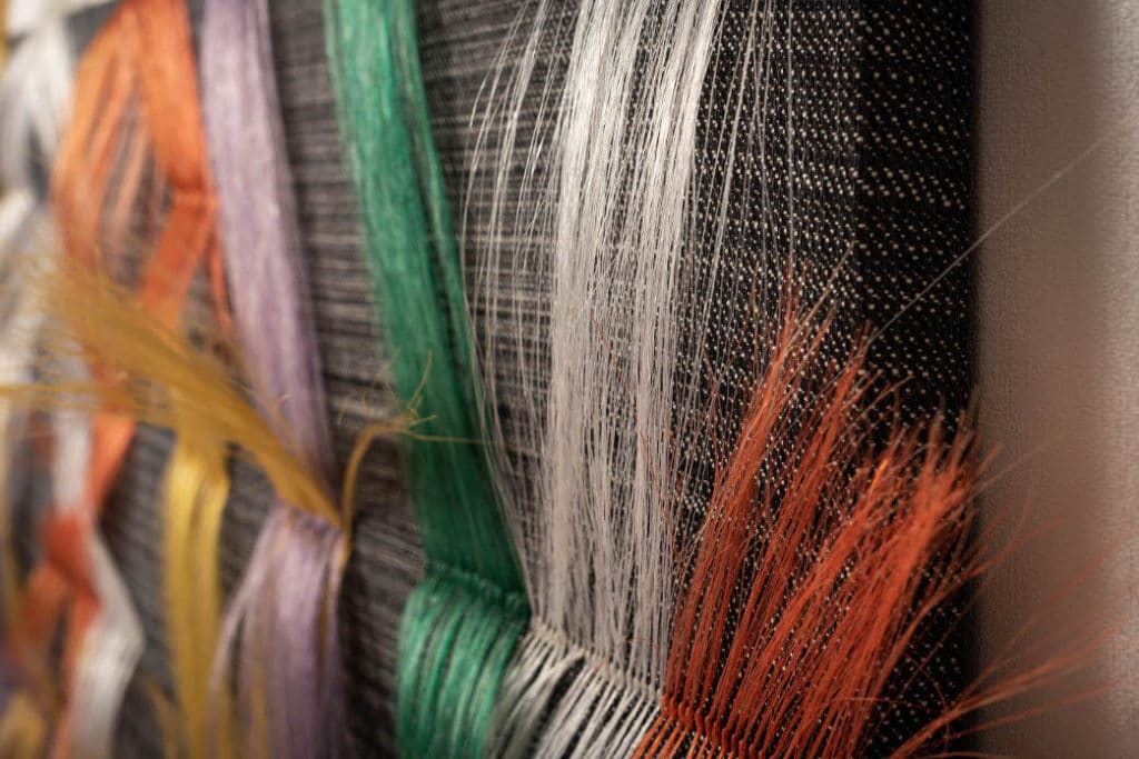 detail coloured horsehair