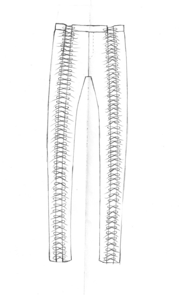 drawing of trousers