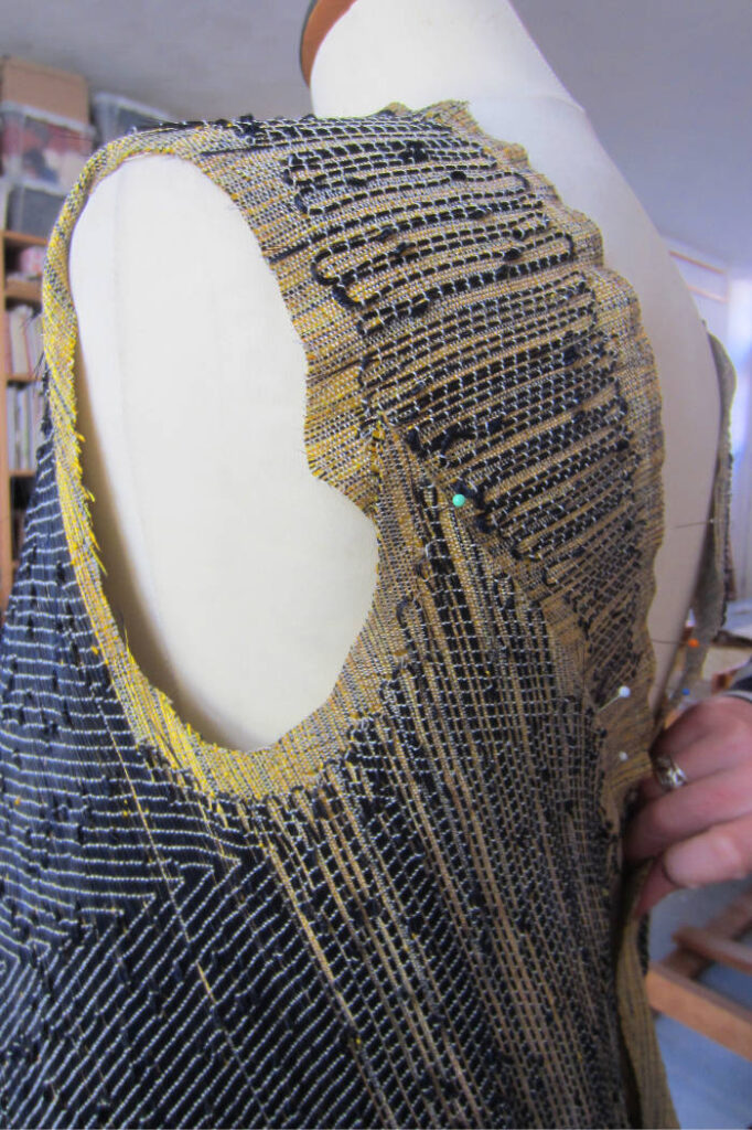 armhole dress in process