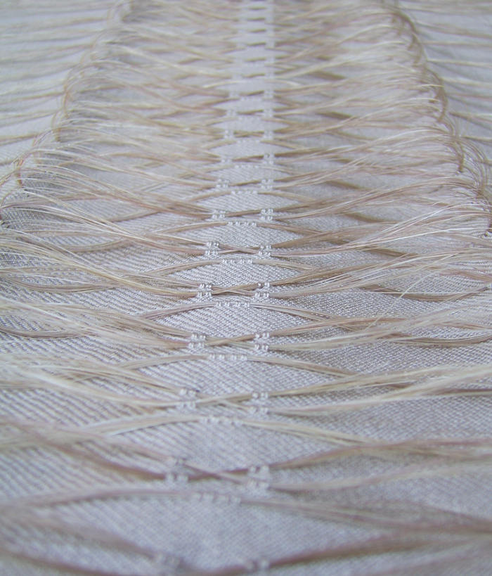 grey horsehair handwoven