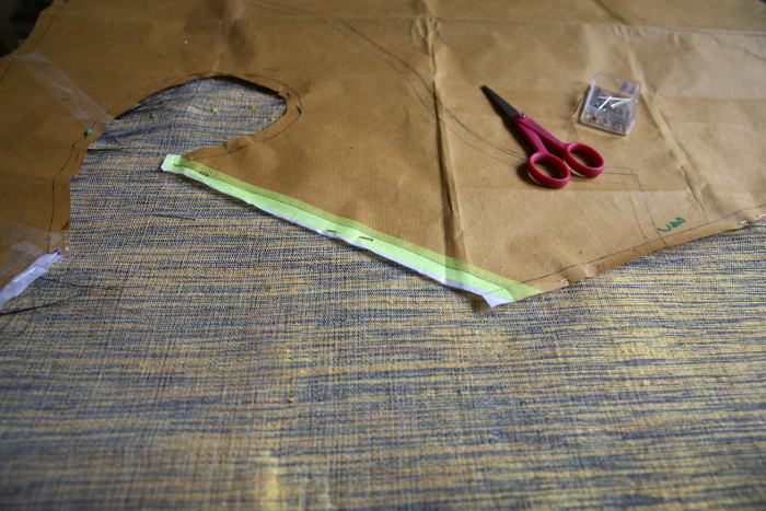 paper pattern on fabric