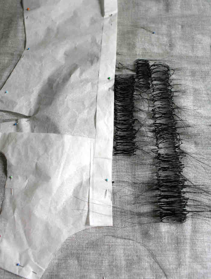fabric with woven horsehair