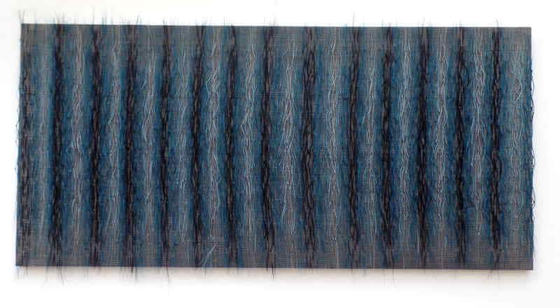 wall panel turquoise horsehair weaving