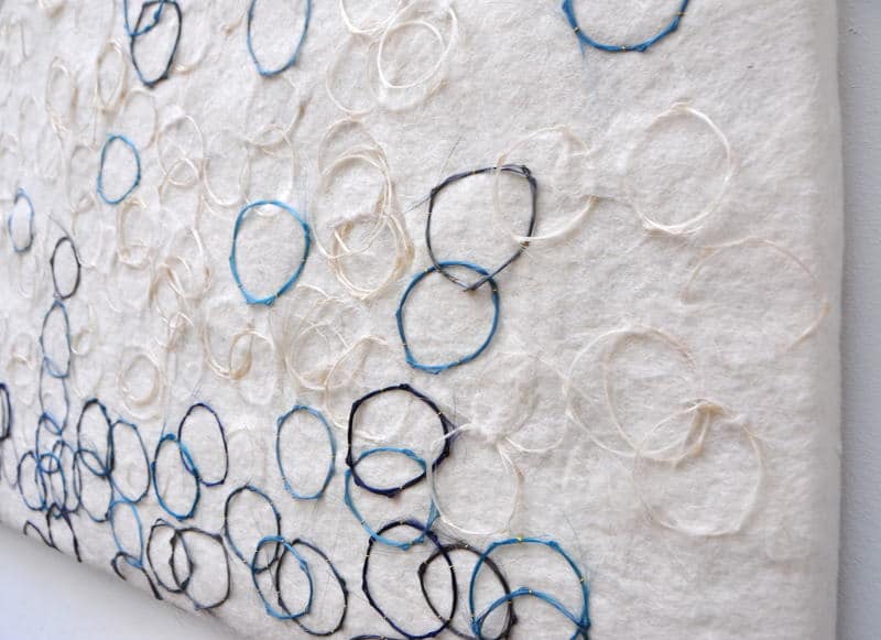 felt with horsehair circles