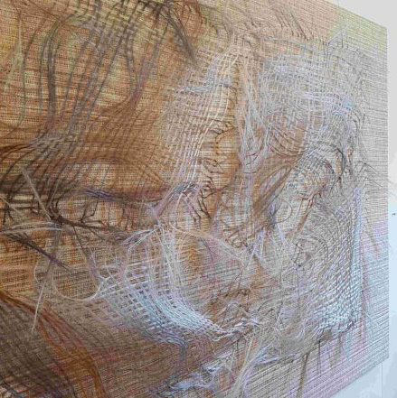 textured wall art horsehair