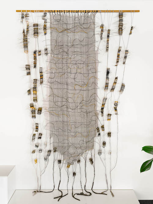 tapestry wall hanging brown horsehair