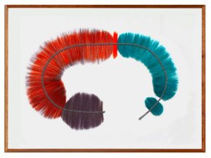 art weaving colored horsehair